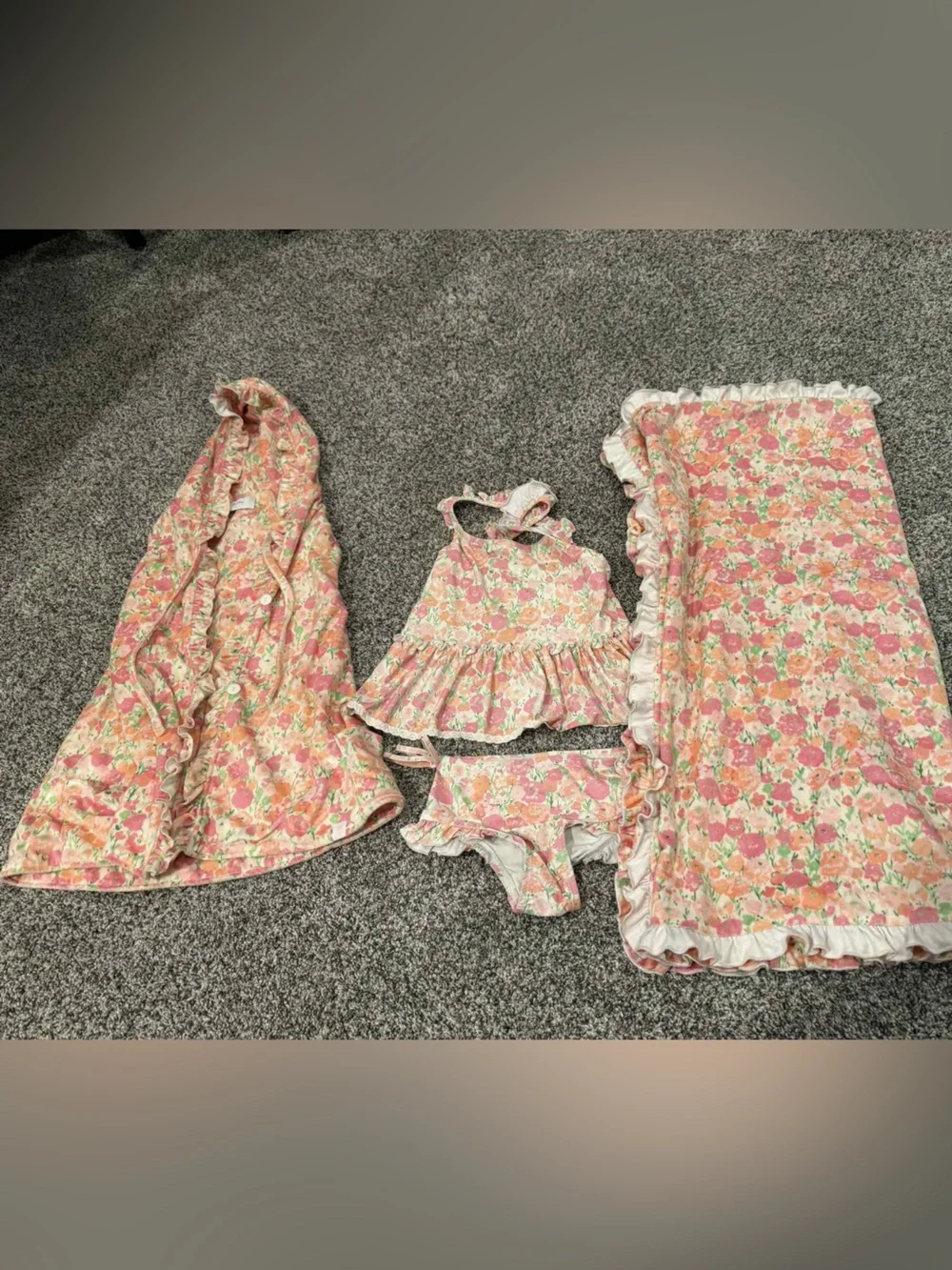 Sweet honey swim suit with towel and cover up